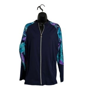 Private Island Hawaii Navy Zip Lightweight Jacket Sz XL